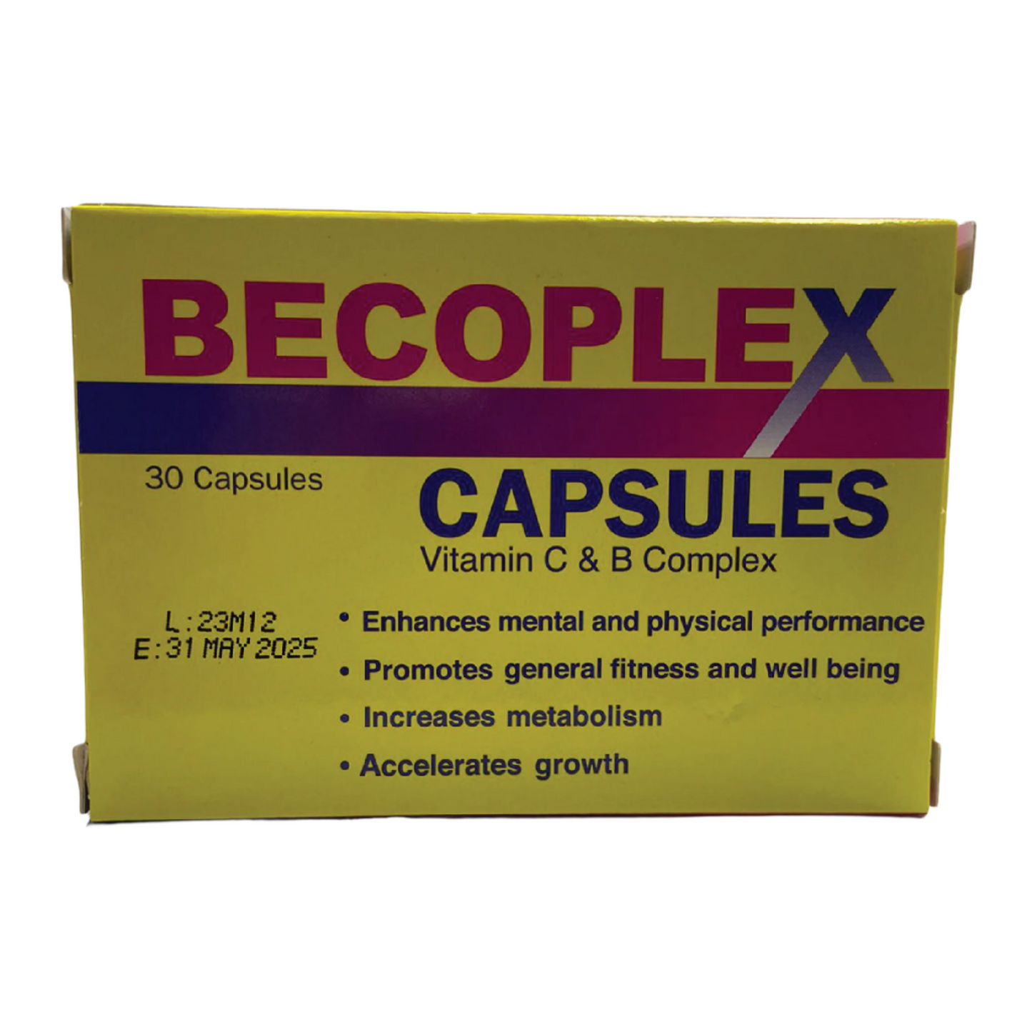 BeCoplex Capsules Vitamin C & B Complex 30caps