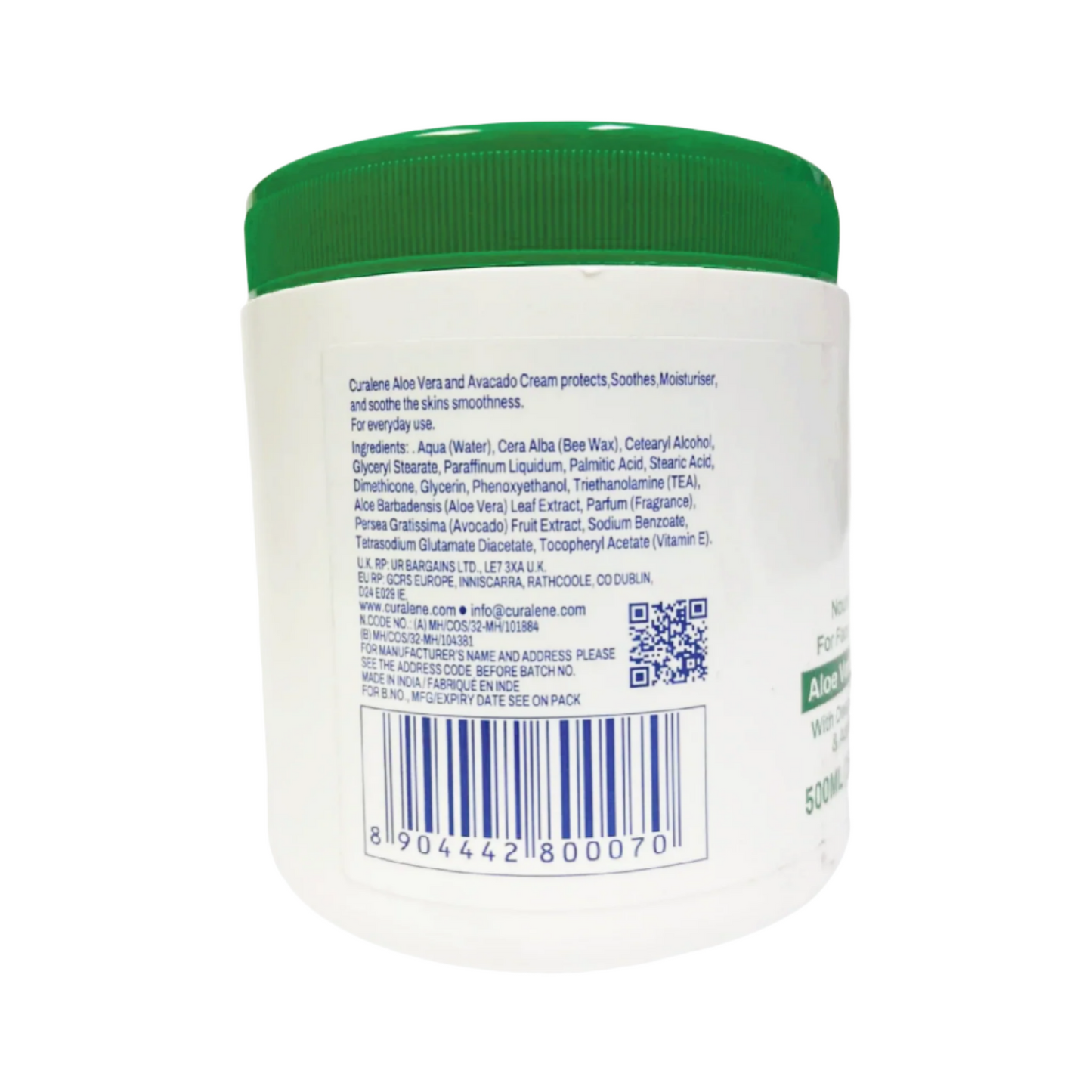 Curalene Aloe Vera & Avocado Nourishing Cream