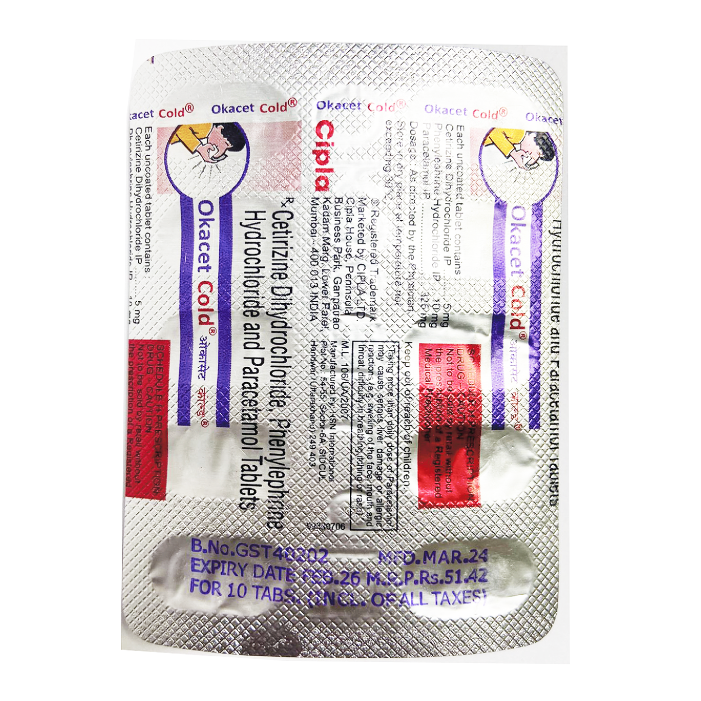 Hydrochloride and Paracetamol Tablets