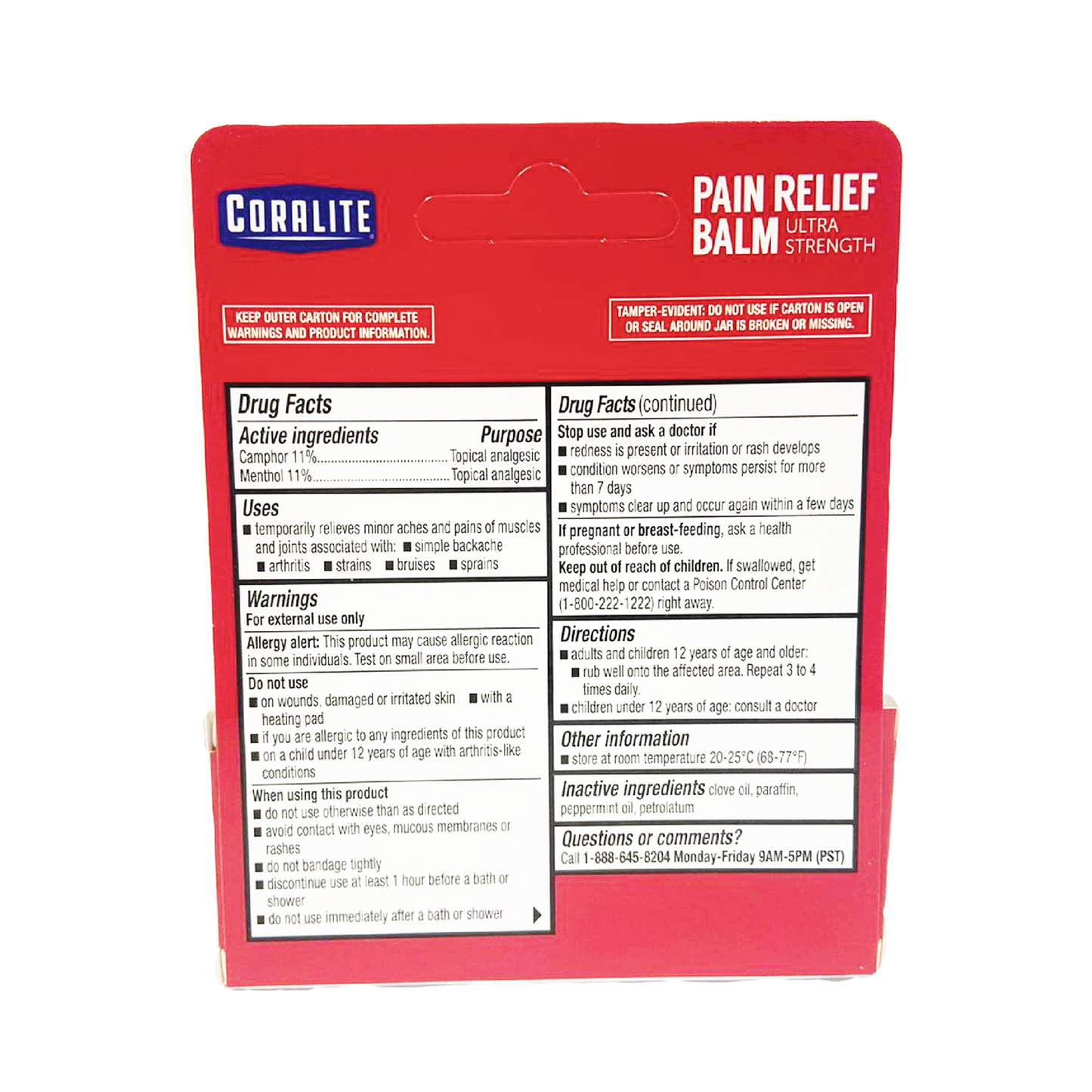 Coralite Pain Relief Balm Ultra Strength