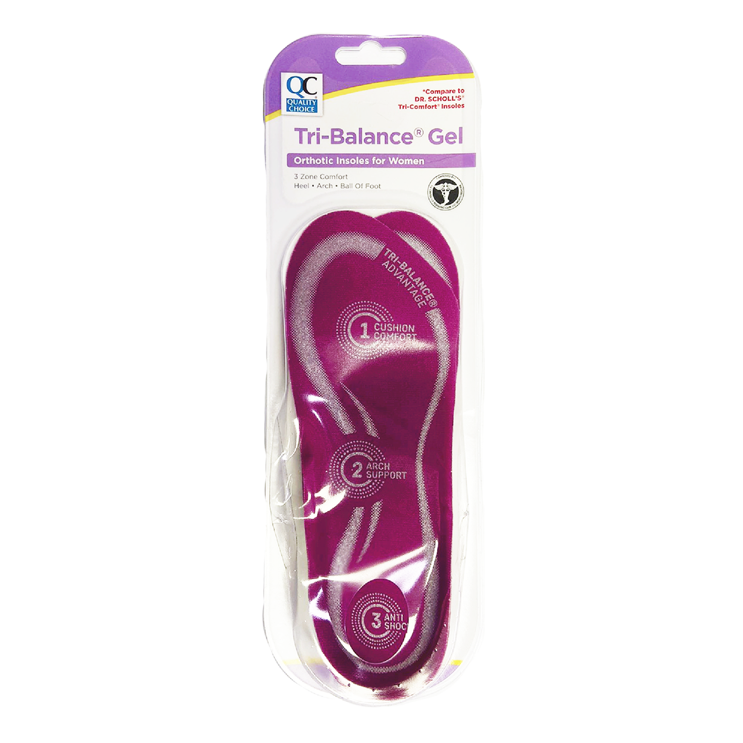 Tri-Balance Gel Orthotic Insoles for Women