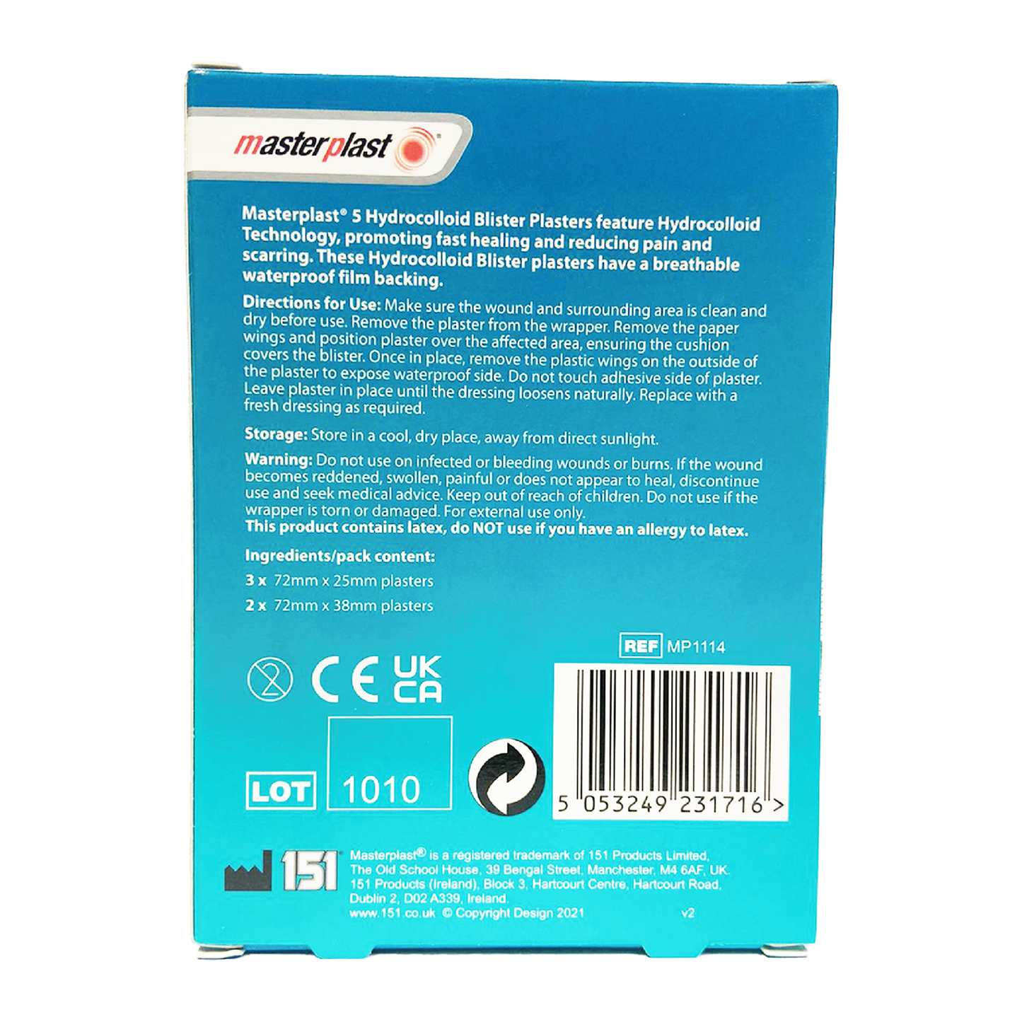 Blister Hydrocolloid Plasters 5 Pack