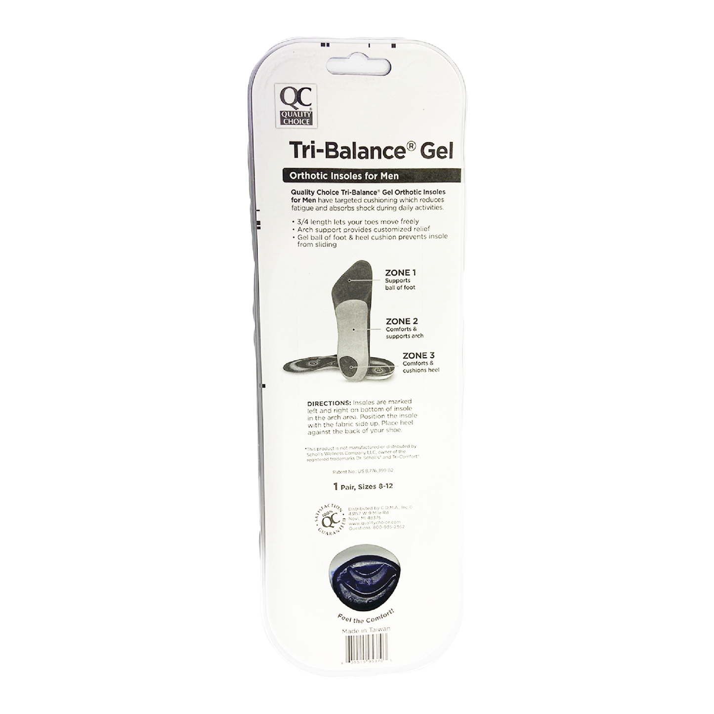 Tri-Balance Gel Orthotic Insoles for Women