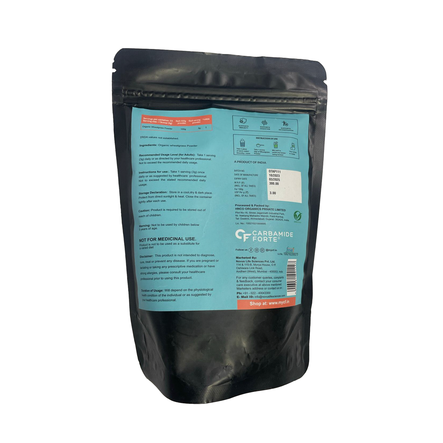 Carbamide Forte Organic Wheatgrass Powder