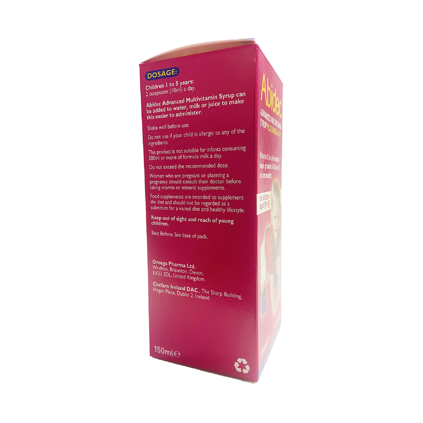 Abidec Multivitamin Syrup Rasberry 150ml