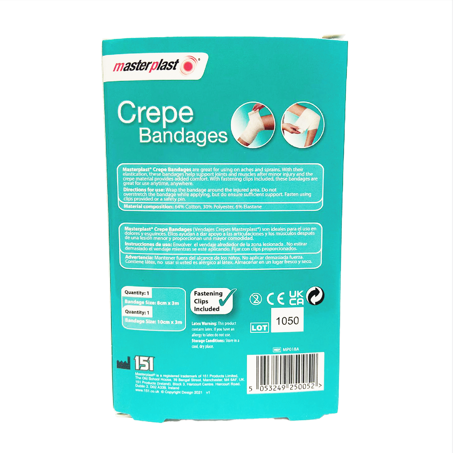 MasterPlast Crepe Bandages 2 Pack