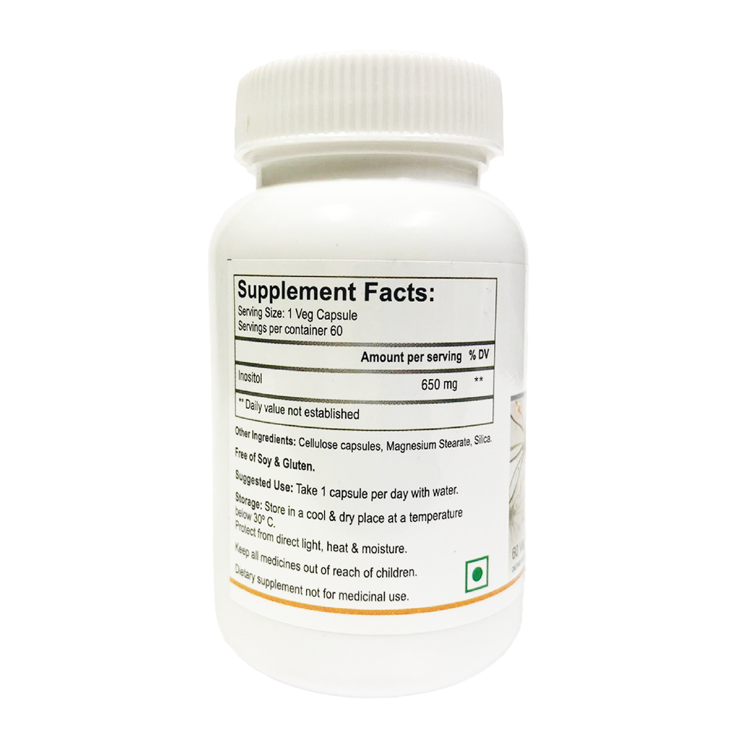 Inositol Veg Capsules Dietary Supplements