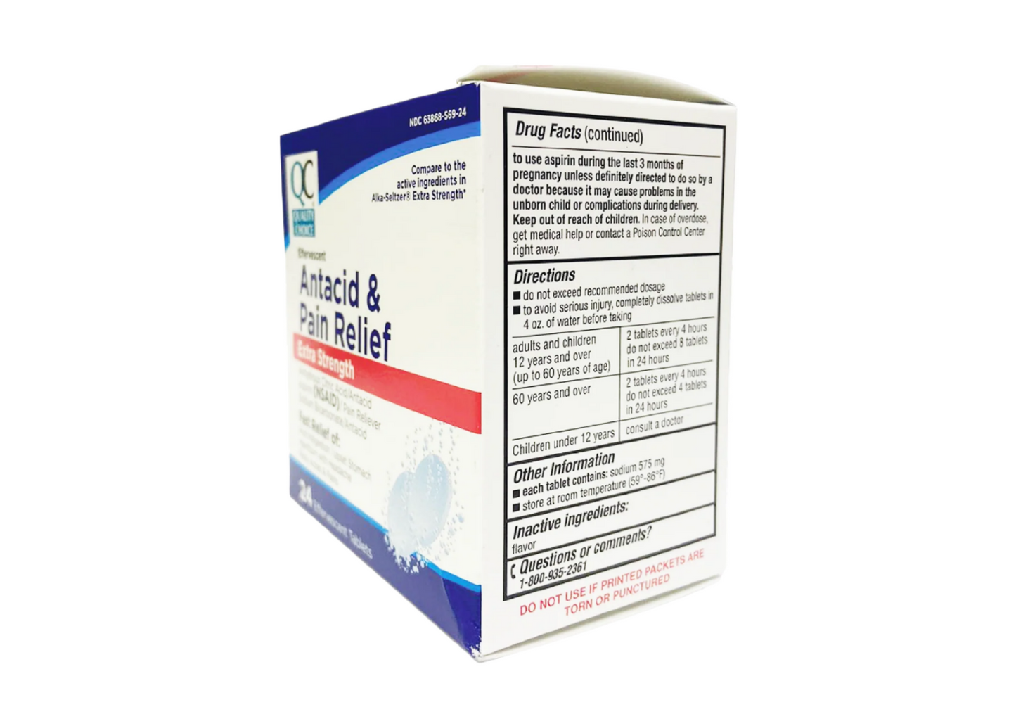 QC Antacid & Pain Relief Extra Strength