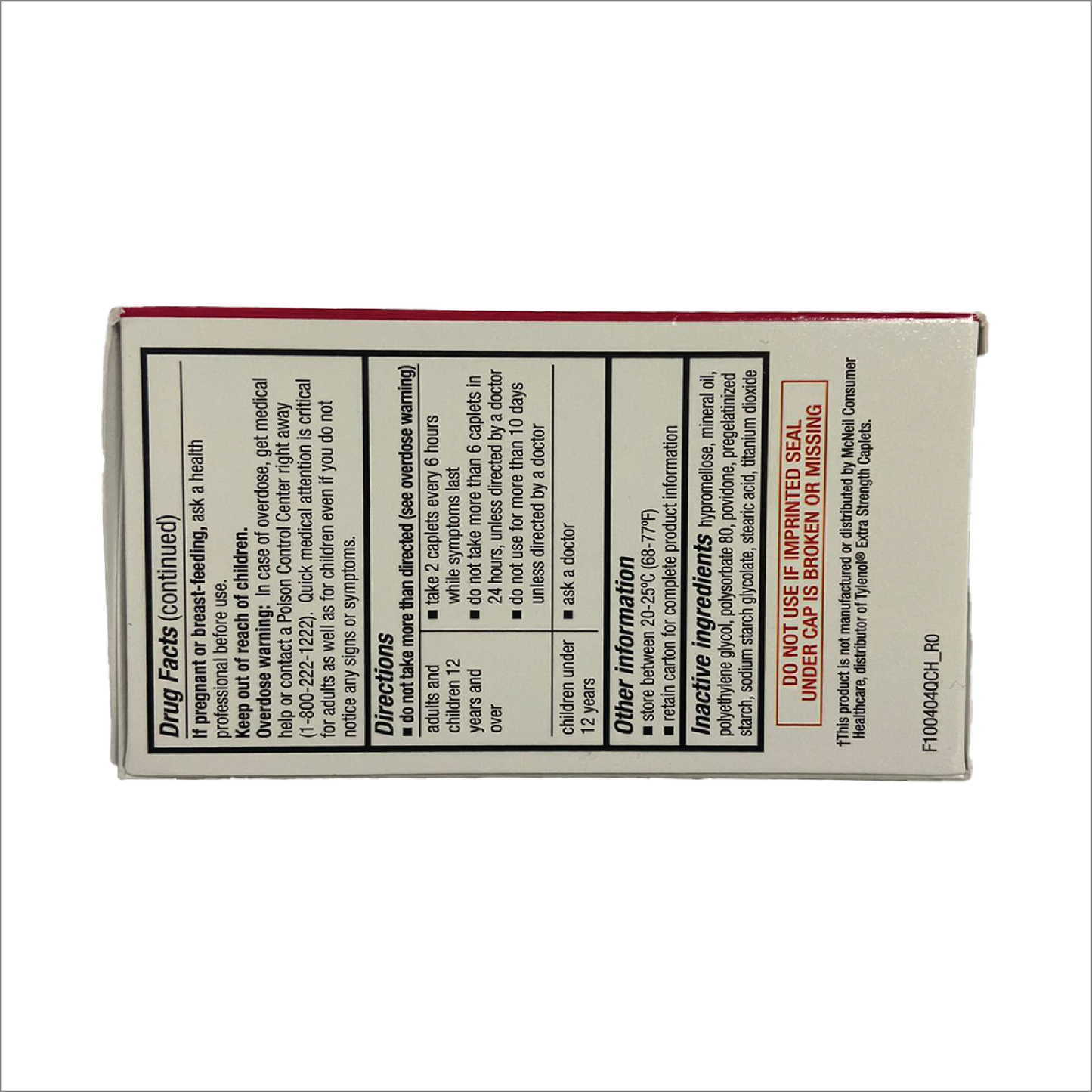 QC Acetaminophen 500mg