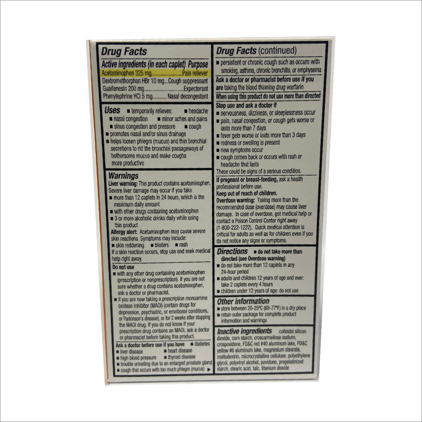 QC Mucus Relief Sinus Pressure, Pain & Cough